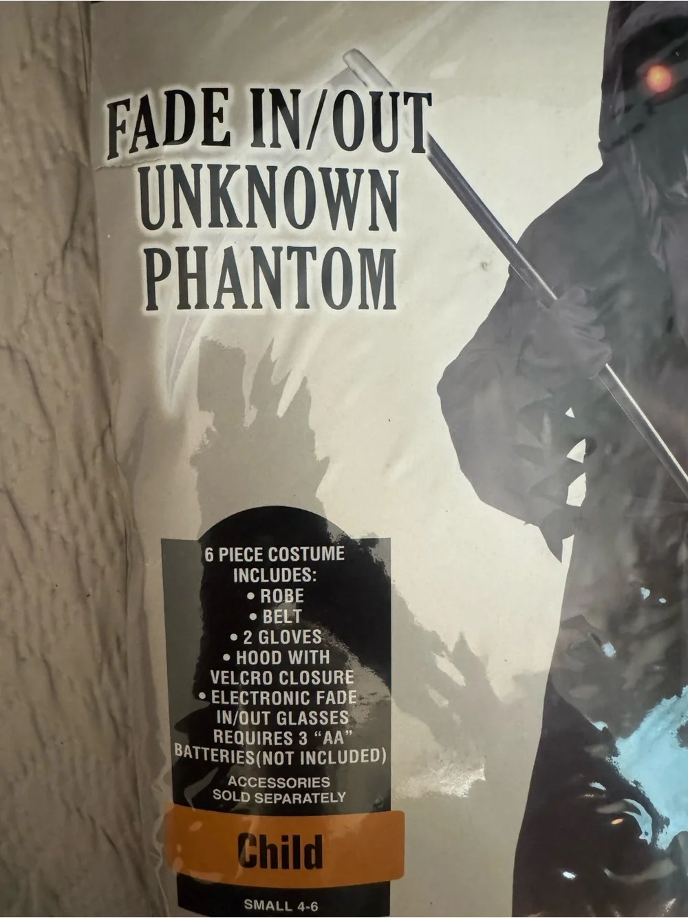 Unknown Brand Child Phantom Robe Costume - Black S 4-6